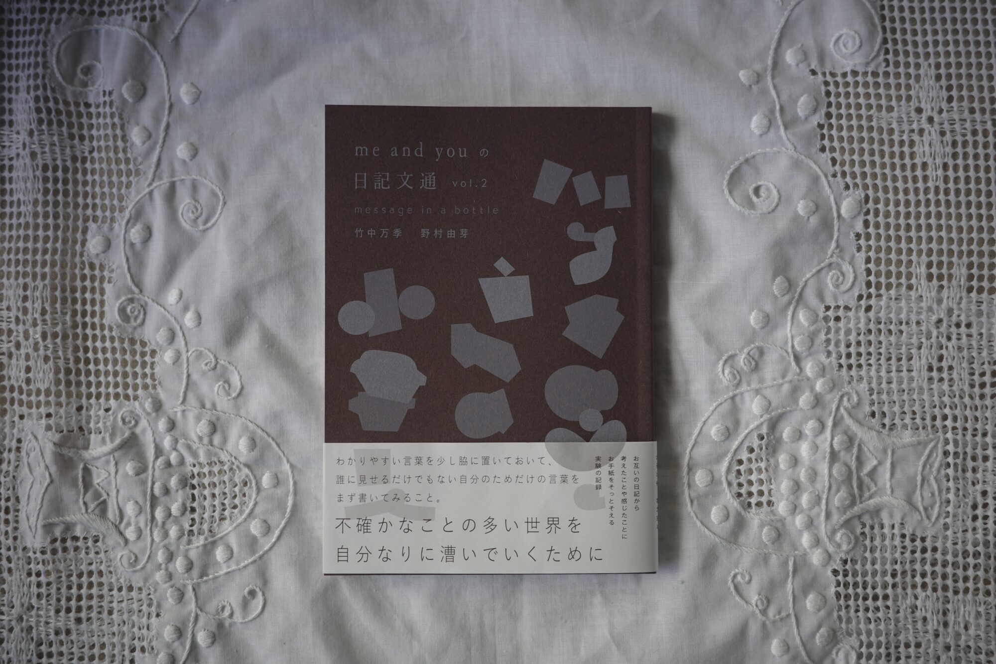 新刊『me and you の日記文通 message in a bottle vol.2』が完成。日記を書いて、お手紙をそえる実験の記録