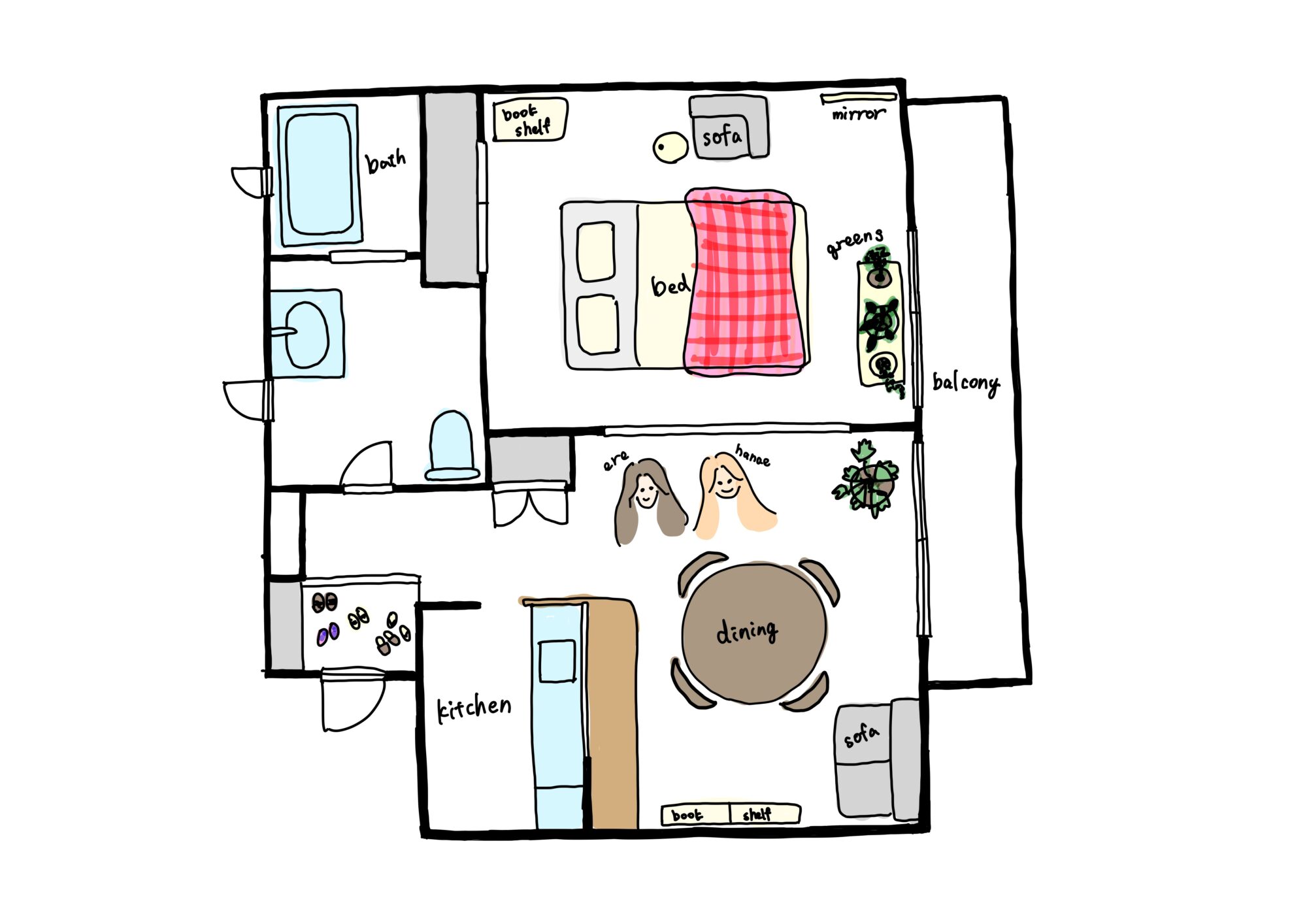 季節のめぐりがわかる天窓がある部屋で、彼女と二人で暮らす。岩崎はなえの暮らし