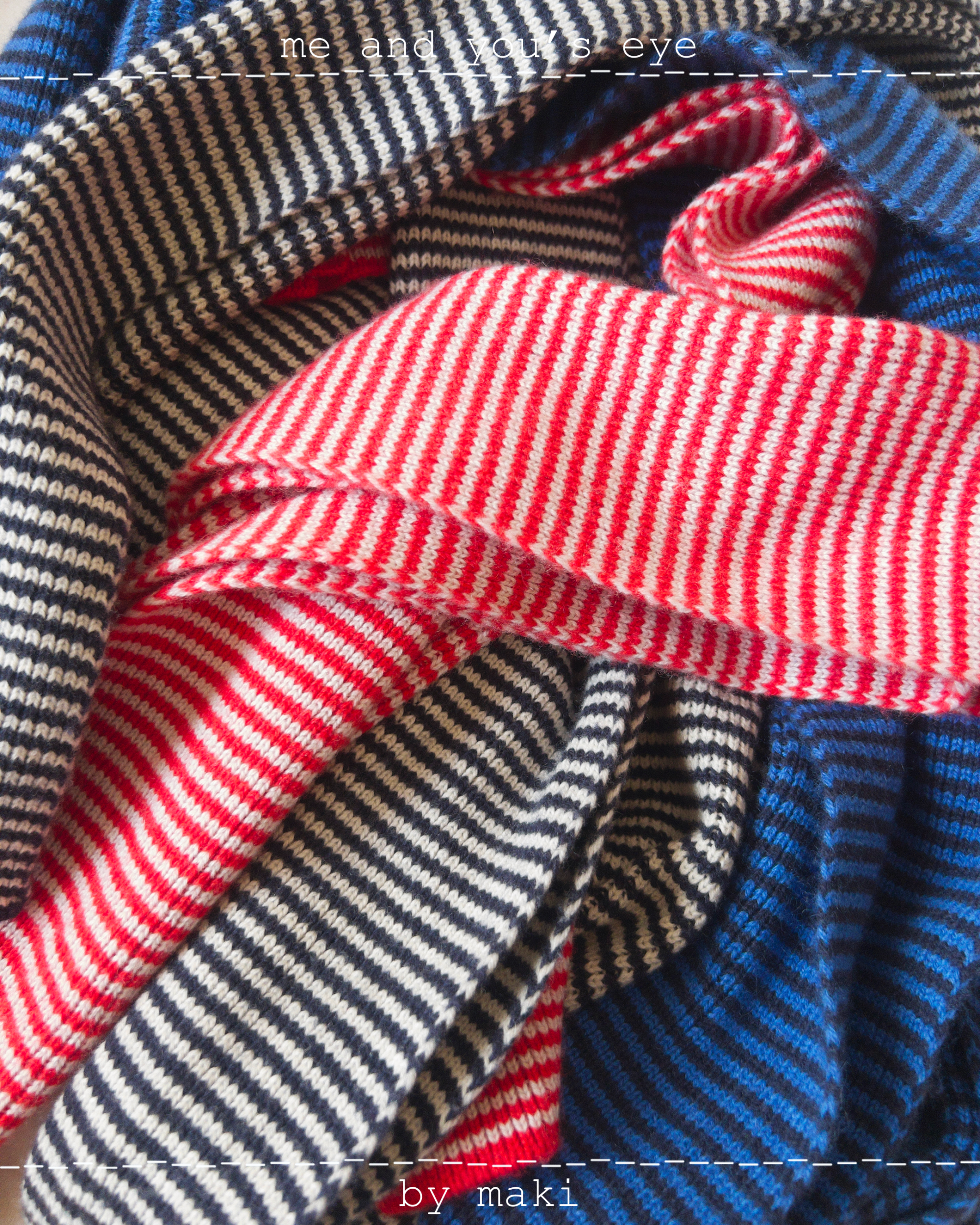 ボーダー柄に囲まれて／me and you’s eye